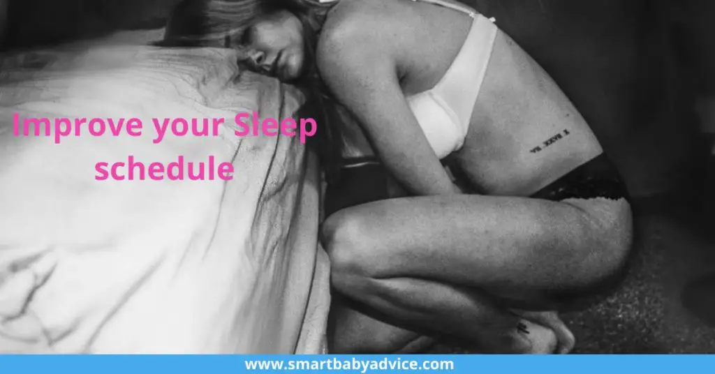 tips for postpartum depression - improve sleep schedule