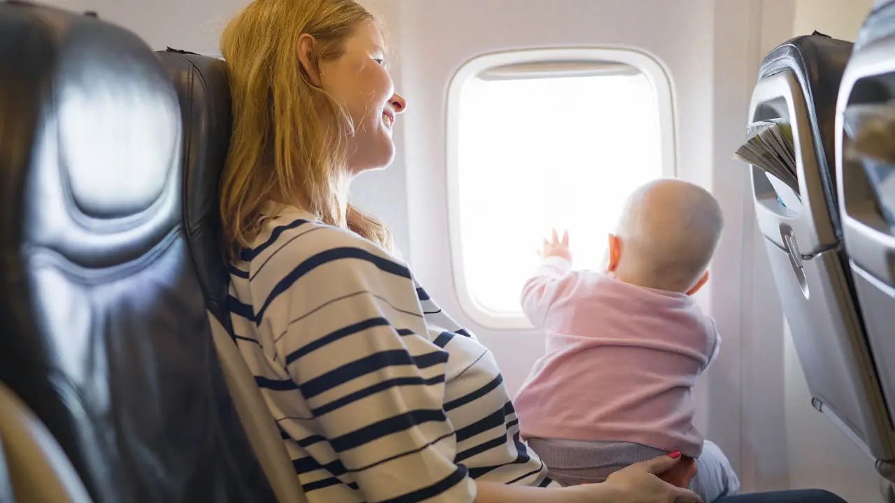 baby in plane